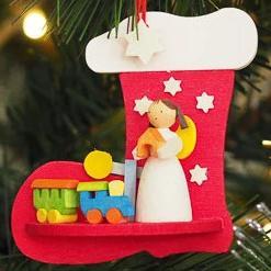 Angel in a Stocking (Train Set) - Christmas Tree Decoration
